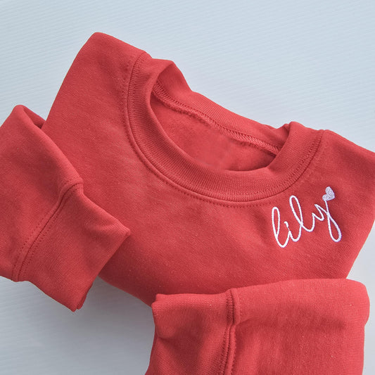 Personalized Name Kids' Sweater | Custom Collar Embroidery Z219