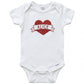 Personalized Name Valentine's Heart ONESIES® | Custom Embroidery Z222