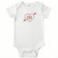Custom Initials Heart ONESIES® | Valentine's Day Embroidery Z224