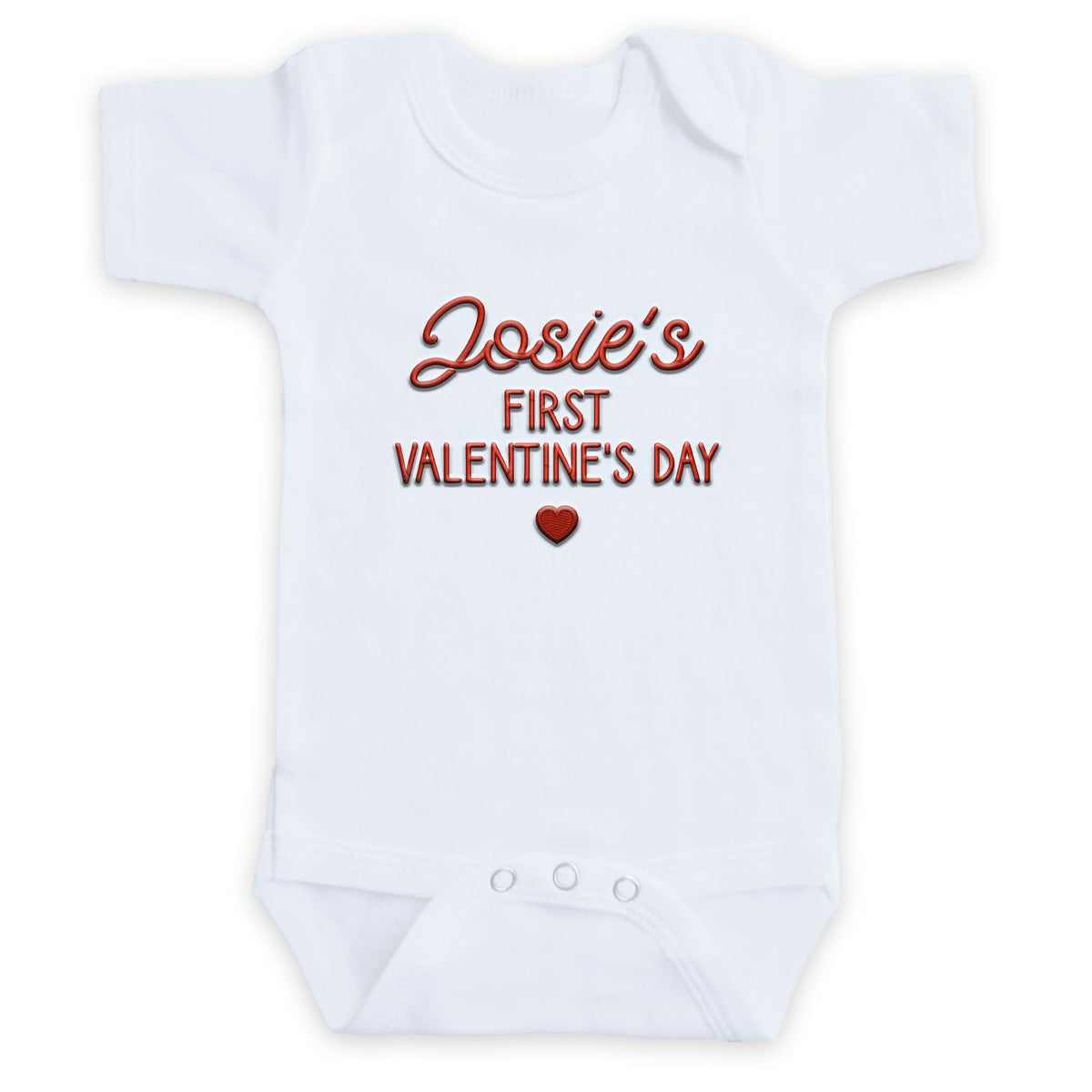 Personalized First Valentine's Day ONESIES® | Custom Name Embroidery Z225