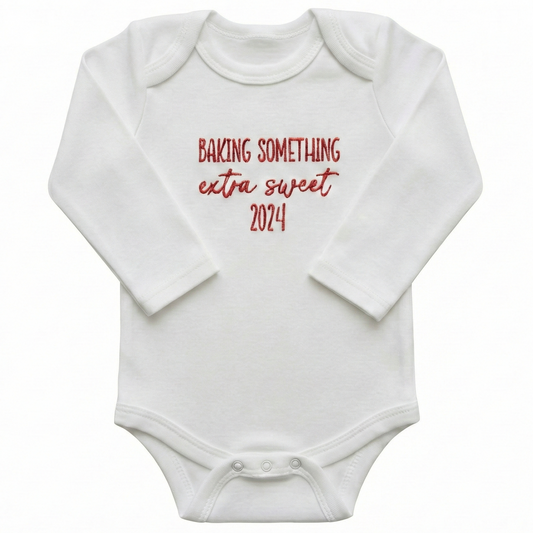 Personalized Something Sweet ONESIES® | Custom Due Date Embroidery Z26