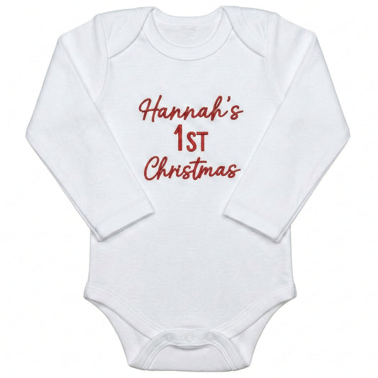 Baby's First Christmas ONESIES® | Custom Embroidered Holiday Gift Z28