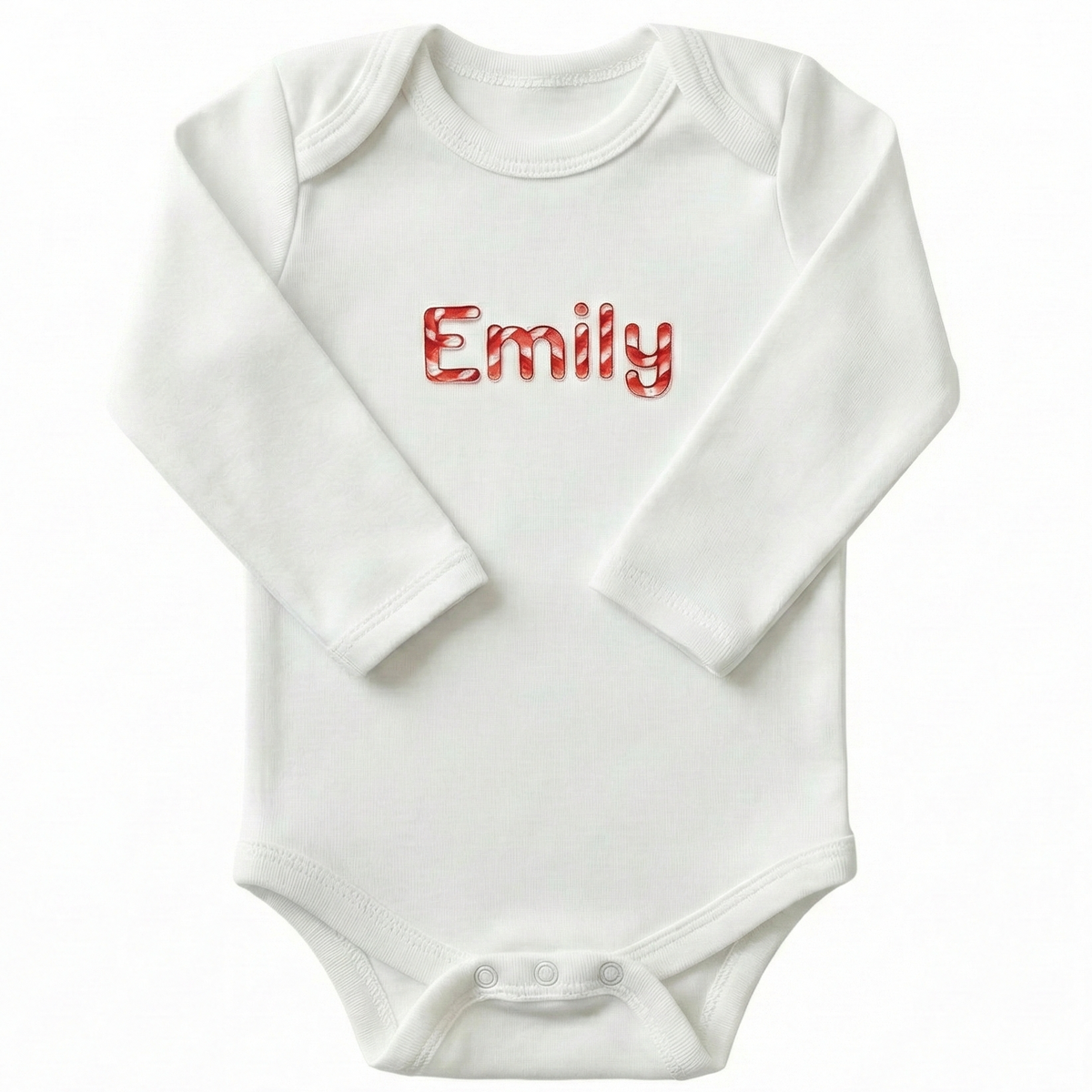Personalized Baby Name Christmas ONESIES® | Custom Holiday Embroidery Z32