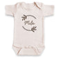 Personalized Name in Wreathe ONESIES® | Custom Embroidered Outfit Z33