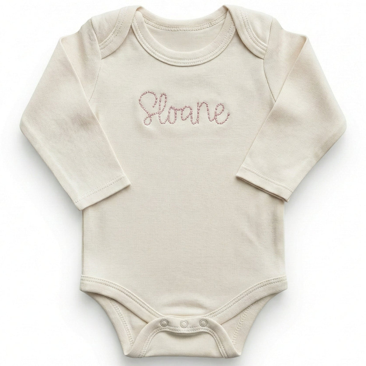 Personalized Name ONESIES® | Custom Embroidered Baby Name Reveal Z35