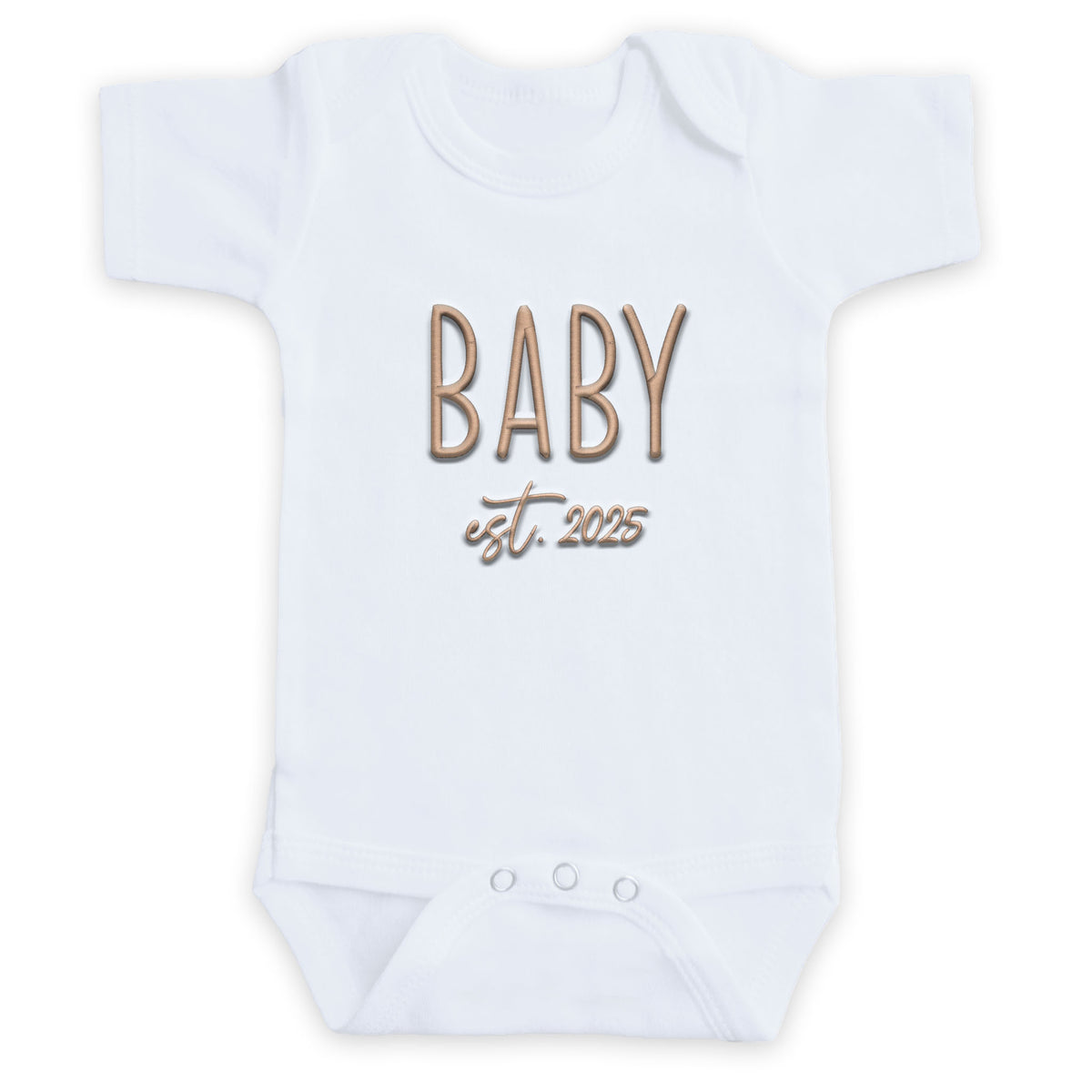 Personalized Due Date ONESIES® | Custom Pregnancy Reveal Embroidery Z44