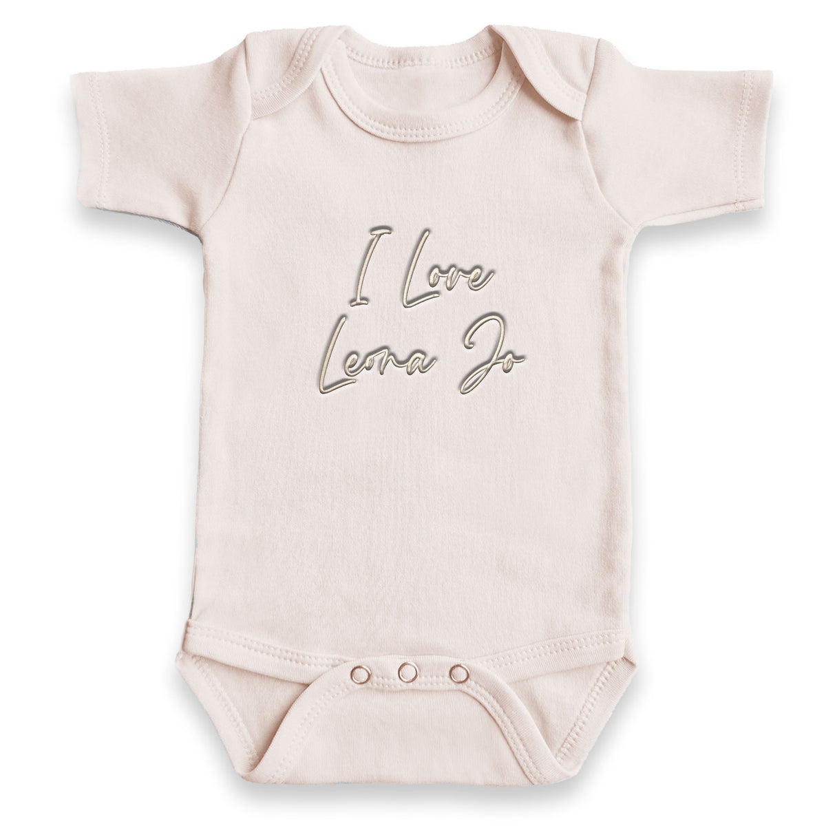 Personalized "I Love" Custom Name ONESIES® | Embroidered Bodysuit Z51