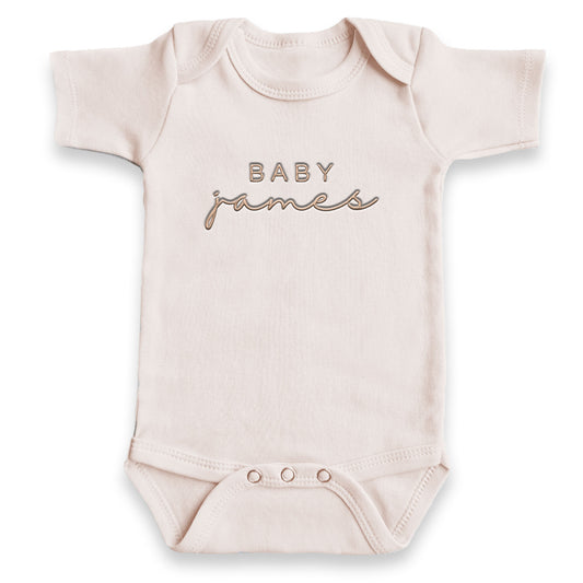 Personalized Baby Name ONESIES® | Custom Embroidered Bodysuit Z63