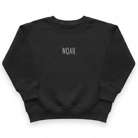 Personalized Name Kid's Crewneck | Custom Minimalist Embroidery Z65