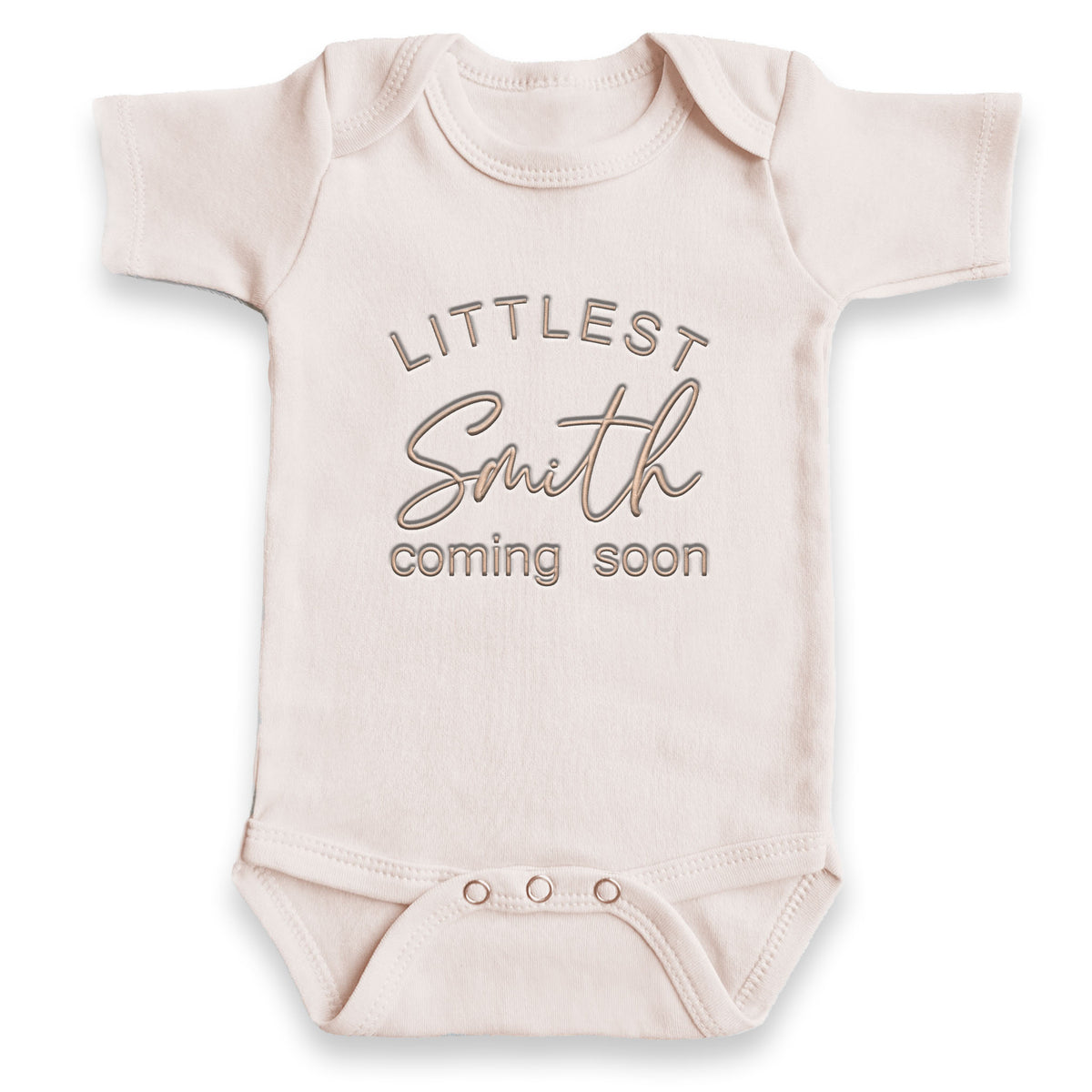 Personalized Littlest One Coming Soon ONESIES® | Custom Name Embroidery Z9