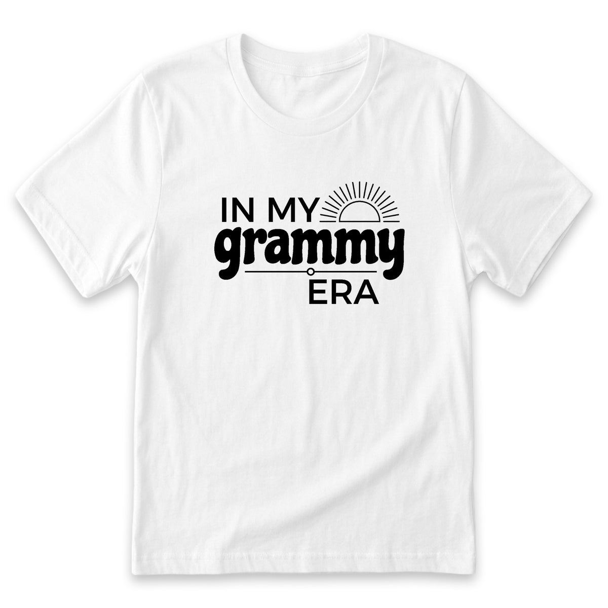 A white t-shirt with the text "IN MY GRAMMY ERA" printed on it.