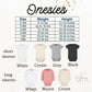a collection of baby onesies in various sizes and colors, along with their corresponding weight and height measurements.