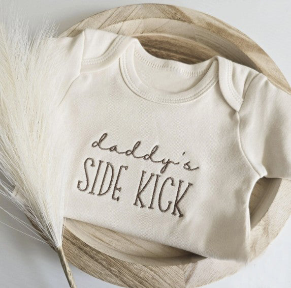 Daddy's Side Kick ONESIES® | Custom Father's Day Embroidery momdad117